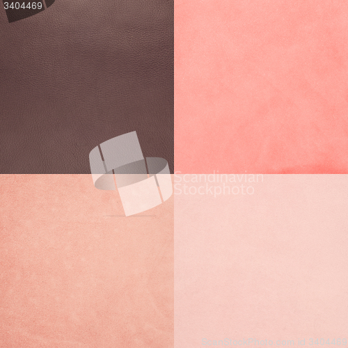 Image of Set of pink leather samples