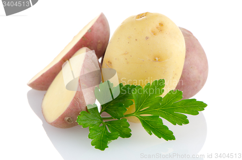 Image of New potatoes and green parsley