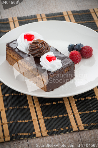 Image of Piece of chocolate cake