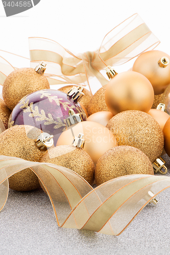 Image of Golden christmas balls