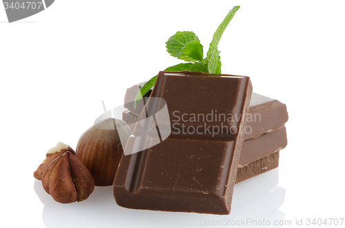 Image of Closeup detail of chocolate parts