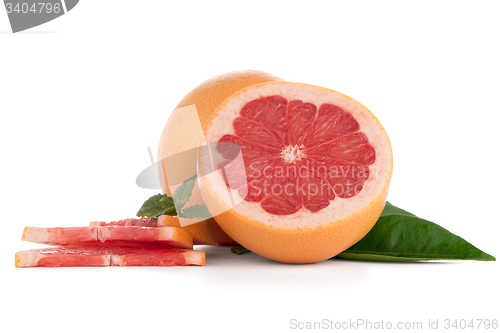 Image of Ripe red grapefruit