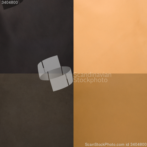 Image of Set of brown leather samples