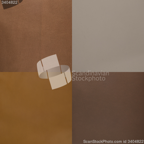 Image of Set of brown leather samples