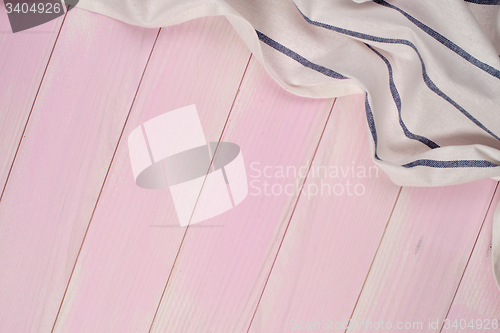 Image of Blue towel over table
