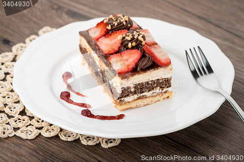 Image of Chocolate strawberry cake 