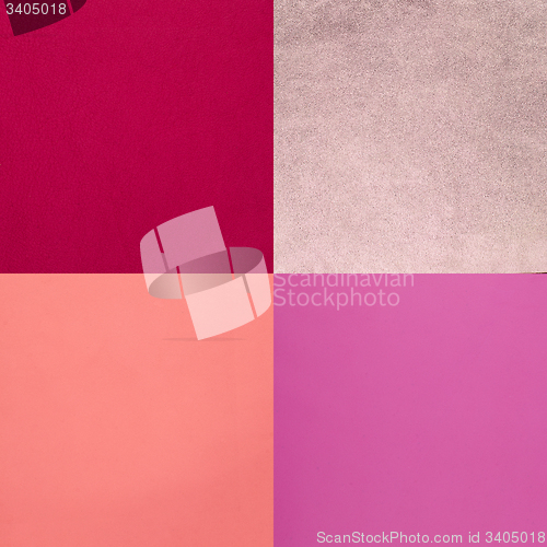 Image of Set of pink leather samples