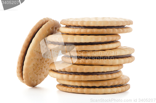 Image of Sandwich biscuits with chocolate filling