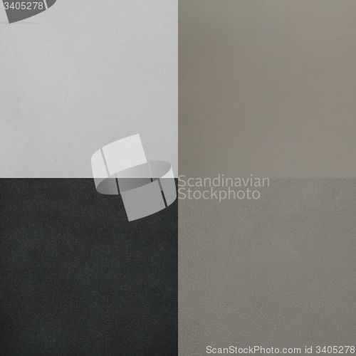 Image of Set of grey leather samples