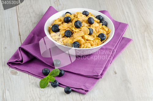 Image of Cereal and blueberries