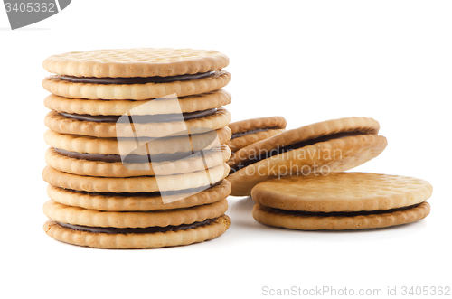 Image of Sandwich biscuits with chocolate filling