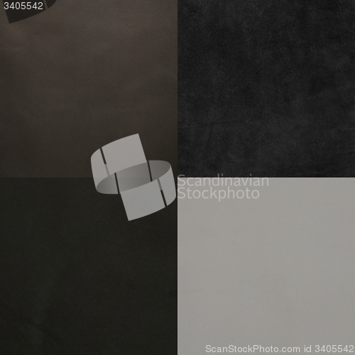 Image of Set of grey leather samples