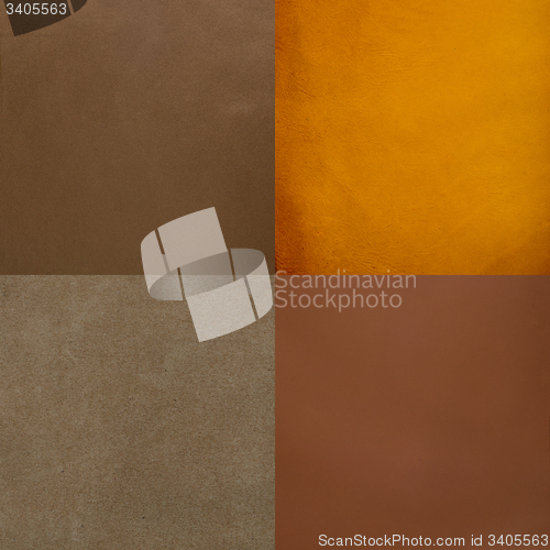 Image of Set of brown leather samples