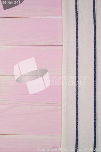 Image of Blue towel over table