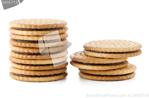 Image of Sandwich biscuits with chocolate filling