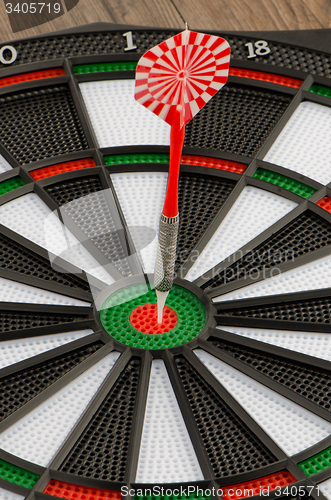 Image of Dart board with dart