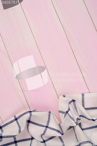 Image of Blue towel over table
