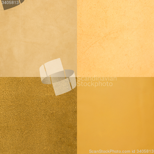 Image of Set of yellow leather samples