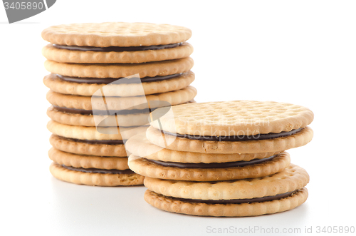 Image of Sandwich biscuits with chocolate filling
