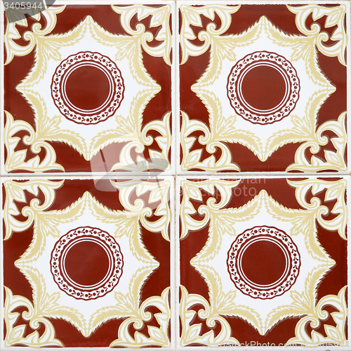 Image of Traditional Portuguese glazed tiles