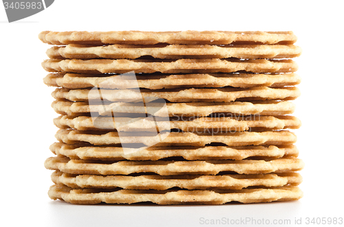 Image of Pile of sweet waffles
