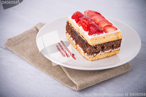 Image of Chocolate strawberry cake 