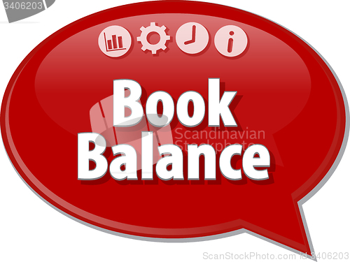 Image of Book Balance  Business term speech bubble illustration