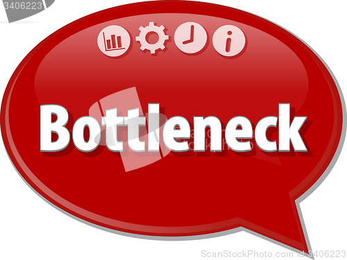 Image of Bottleneck   Business term speech bubble illustration