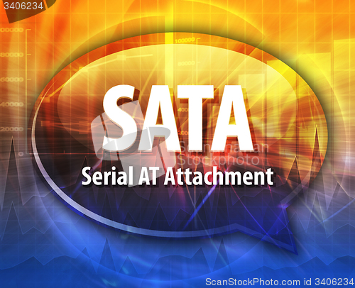 Image of SATA acronym definition speech bubble illustration