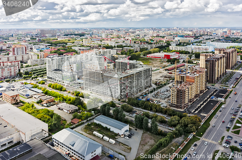 Image of Construction site of residential house in Tyumen