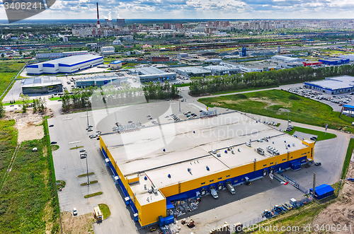 Image of Group of car shops and railway node. Tyumen.Russia