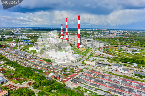 Image of Combined heat and power factory. Tyumen. Russia