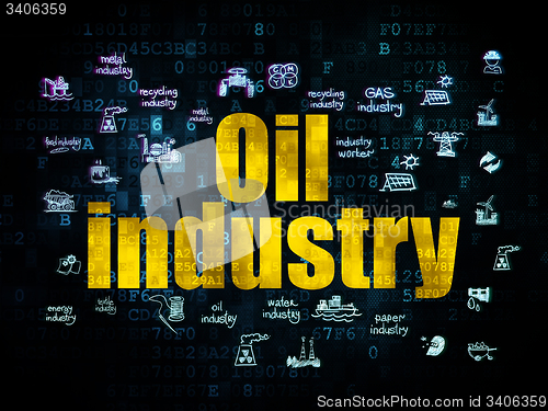 Image of Manufacuring concept: Oil Industry on Digital background