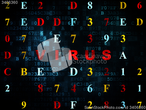 Image of Safety concept: Virus on Digital background