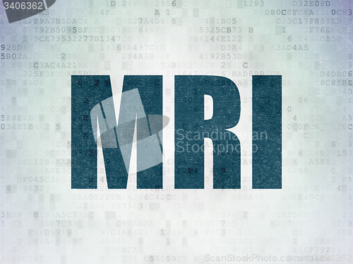 Image of Healthcare concept: MRI on Digital Paper background