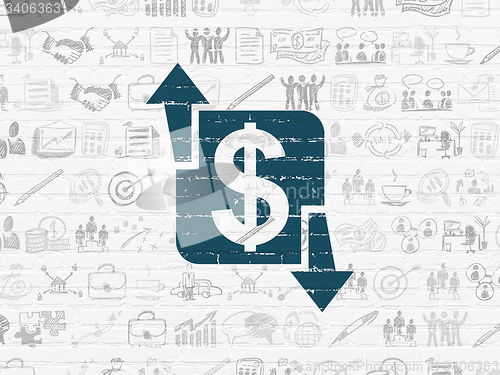 Image of Finance concept: Finance on wall background
