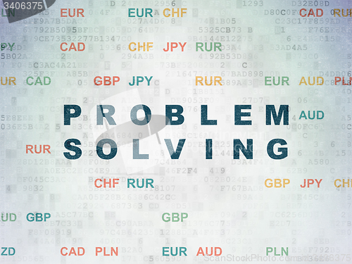 Image of Finance concept: Problem Solving on Digital Paper background