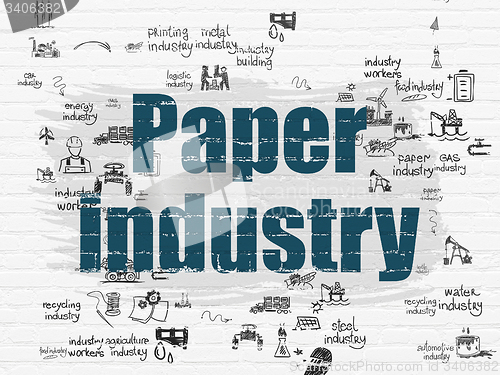 Image of Manufacuring concept: Paper Industry on wall background