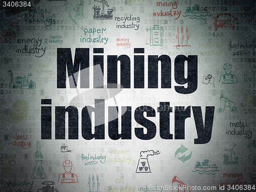 Image of Industry concept: Mining Industry on Digital Paper background