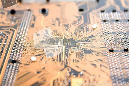 Image of Fragment of a computer board. A background 2