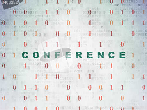 Image of Business concept: Conference on Digital Paper background