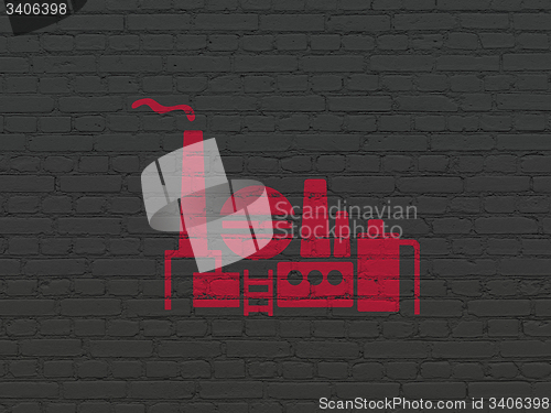 Image of Business concept: Oil And Gas Indusry on wall background