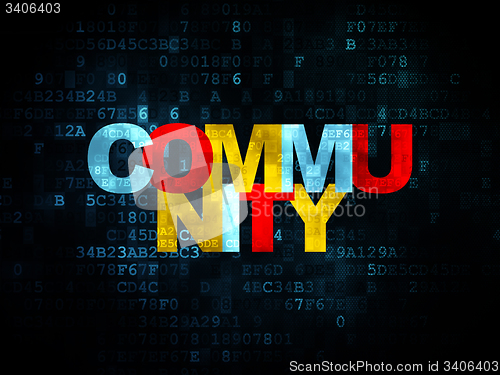 Image of Social media concept: Community on Digital background