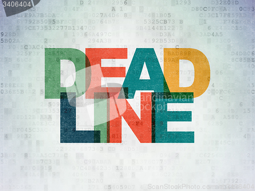Image of Business concept: Deadline on Digital Paper background