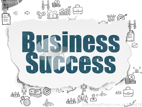 Image of Business concept: Business Success on Torn Paper background