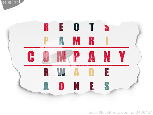 Image of Finance concept: word Company in solving Crossword Puzzle