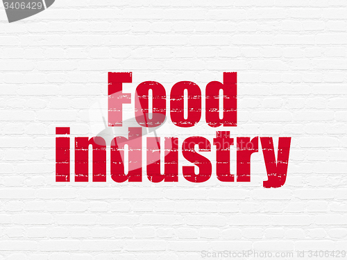 Image of Industry concept: Food Industry on wall background