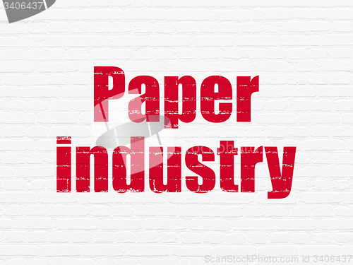 Image of Manufacuring concept: Paper Industry on wall background