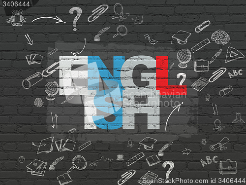 Image of Studying concept: English on wall background