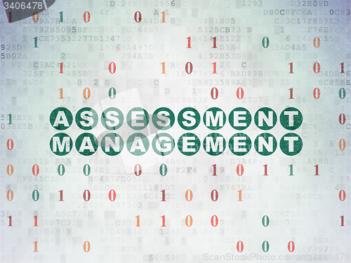 Image of Business concept: Assessment Management on Digital Paper background